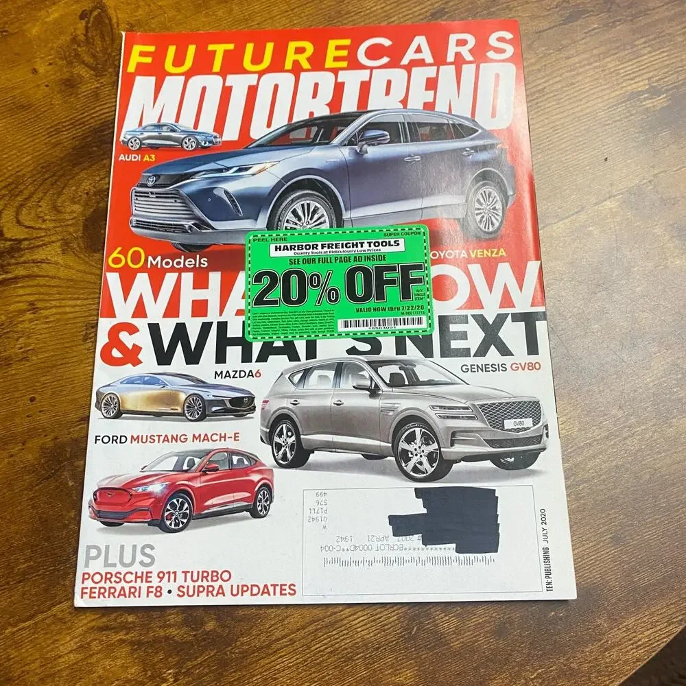 Motor Trend July 2020 Future Cars Toyota Venza AUDI A3 Porsche 911 Turbo Mazda 6